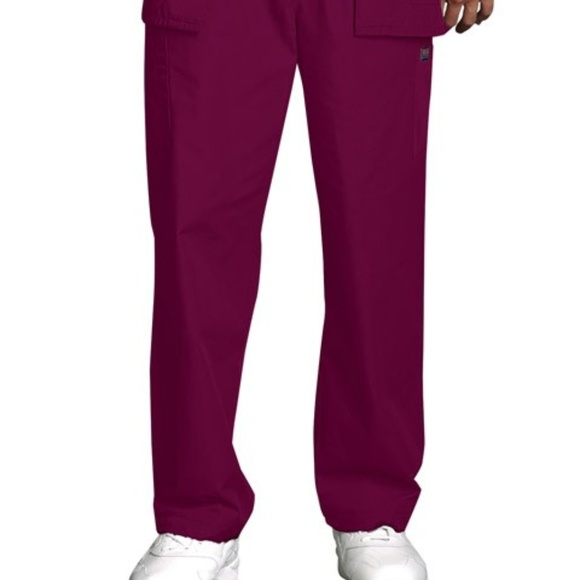 CLEARANCE! NWT Men's Cherokee Scrub Pants Wine - Picture 2 of 4